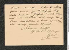 Nachlass Franz Steindachner, Karte von Emil Aug. Goeldi an Franz Steindachner (06.05.1904), Inv.Nr. 168.02, Seite 2